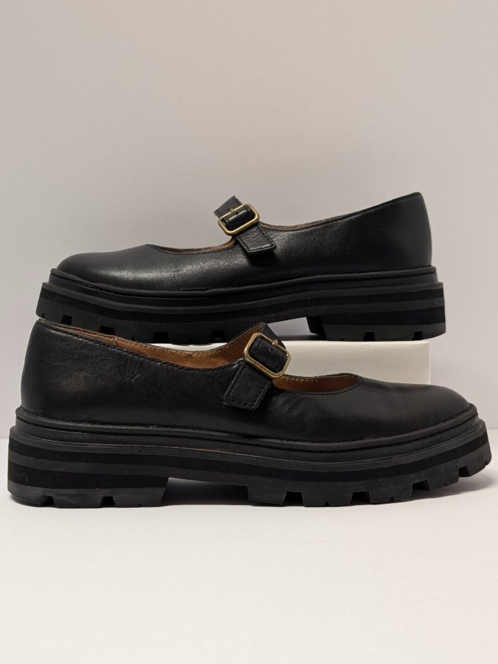 Madewell The Freya Platform Lugsole Mary Jane in True Black - Picture 7 of 16